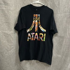 Atari Men’s Extra Large (XL) Graphic Tee by Ripple Junction - Black/classic logo